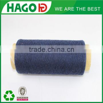 various blue colors recyceld cotton yarn for weaving