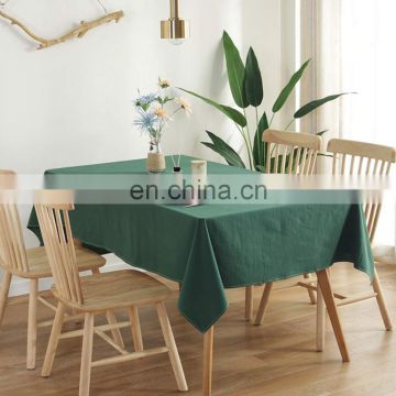 Deep Green 100% cotton rectangular table cloth