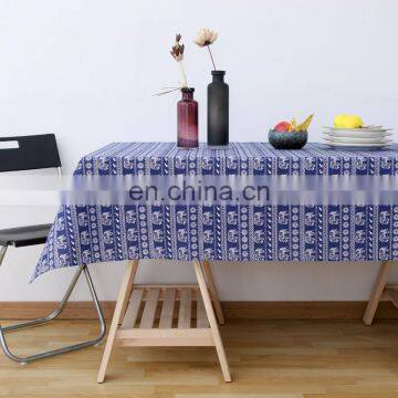 Lovely cartoon animal elephant tablecloth cotton hemp computer table mat table cover cloth