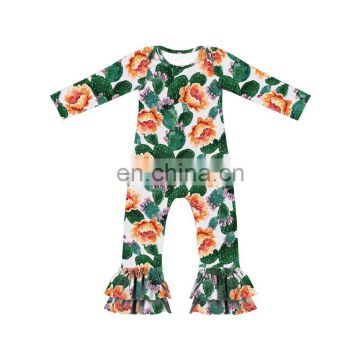 Cactus Ruffle Bodysuit Toddler Baby Clothes Romper