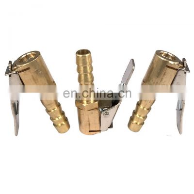 6mm and 8mm brass material clip on tire chuck clip on brass air chuck
