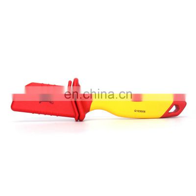 MT-8935 Stainless steel hand tool handle stripping tool fixed hook blade wire cable stripping knife