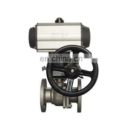 Pneumatic Flange Ball Valve with Gear Box