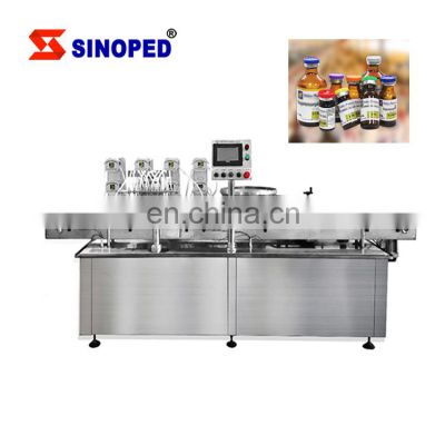 5-500ml automatic small bottle food vitamin liquid lotion cream linear filling packing machine production line
