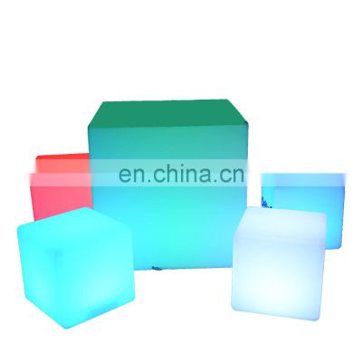 High Quality led outdoor light cube 16 Color Change Led Light Up Cube table chairs Furniture Outdoor 40CM