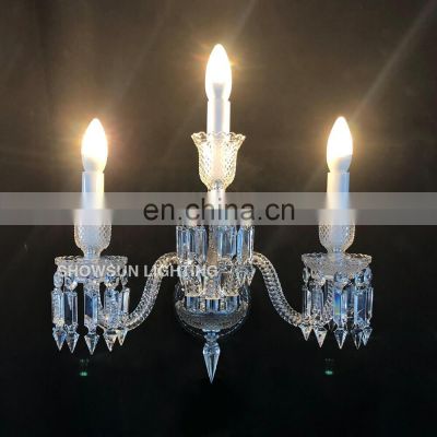 wholesale indoor hotel home decor bedroom wall sconce modern luxury led k9 crystal wall lamp