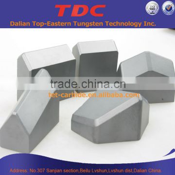 Tungsten carbide tips for shield machine cutter