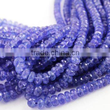 Tanzanite Faceted Roundel Beads