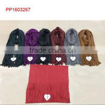 2016 italian cashmere scarf with long fringe trim