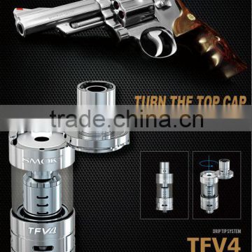 2015 Hottest tank kit Smok TFV4 with leak proof top refilled design in stock from Ten One