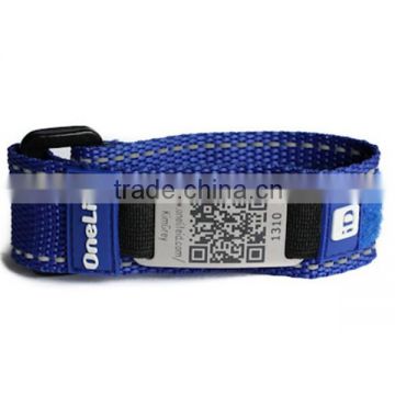 custom id tag nylon bracelet engrave nylon metal bracelet