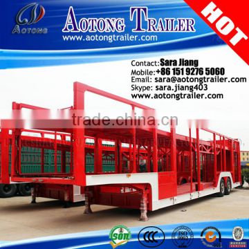 AOTONG manufacturer 6/12 units 2 axles Car Transport Semi Trailer /car carrier trailer for sale