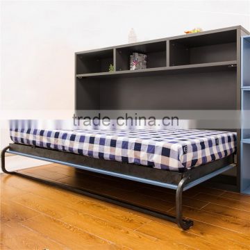 Cheap price folding bed horizantal wall mounted bed single hidden wall beds for sale with bent leg