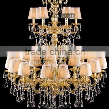 Antique Style Decorative Crystal Chandelier,Hotel Pendant Lighting with Lampshade MD3134