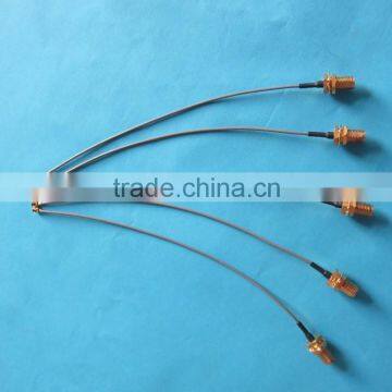 Yetnorson high quality ISO9001:2000 SMA female to UFL with 1.13 pigtail cable