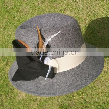 New Promotion Customized Brand Wool Hat Nature Cowboy Cap Fedora Hat