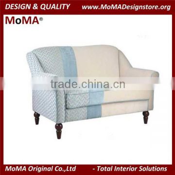 MA-IT308 Hotel Furniture Two Seater Leisure Sofa With Solid Wood Legs