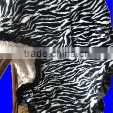 zebra plush blanket