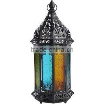 Iron & Glass Lantern (Tea Light Holder)