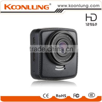 Koonlung unique design leather cover super hd 1296P camera GPS dvr