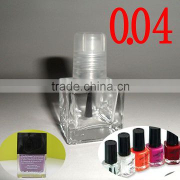 5,6,7,8,9,sqaure nail polish bottle with simple round brush cap