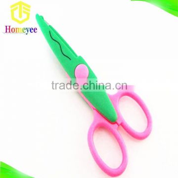 plastic handle children art craft decorative scissor