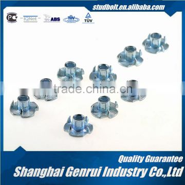 High Quality T Nuts With 4 Prongs Full Thread T Nut With Four Prongs