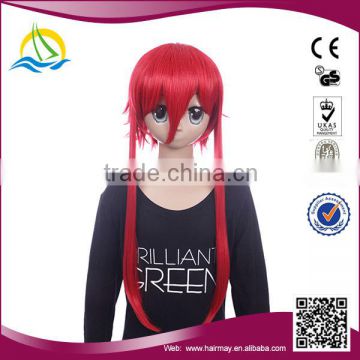 Factory price High Temperature Fiber red cosplay wig