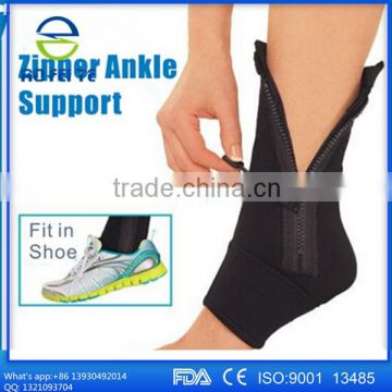 Free sample Ankle Zip Up Compression Neoprene Adjustable Ankle Elastic Brace Support