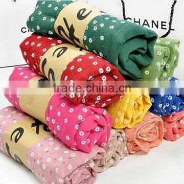 fashional lady polka dots polyester print scarf