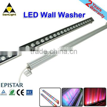 12W 18W 24W TUV CE RoHS IEC Approved IP65 RGB Recessed Linear LED Wall Washer