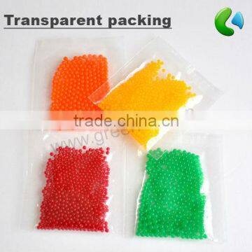 Orange packet water storing crystal gel