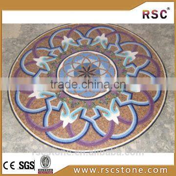 Cheap marble mosaic flooring design;multicolor mosaic pattern;marble mosaic