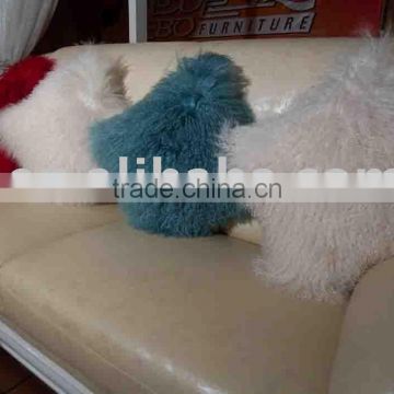 real fur cushion