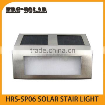 2pcs LED auto light control Solar stair light,outdoor solar step wall light