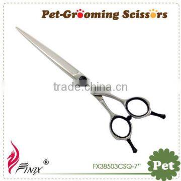 7" Black Titanium Screw and Double Finger Rests Pet Grooming Scissors