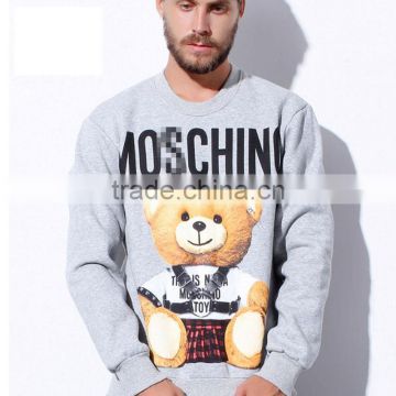 MSW0004 The 2016 tide brand mens wear winter and bear letters printing Men's long sleeved sweater