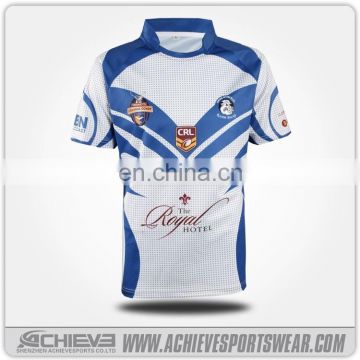 dye sublimation mesh rugby jerseys, custom unique design rugby polo t shirt