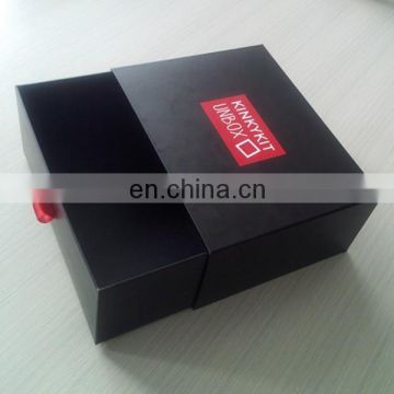 Discount! Strong Rigid Cardbaord Paper Drawer Design Storage Gift Paper Nice Packing Box For Shoes With Ribbon Handle