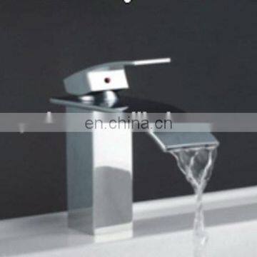 W--1012 waterfall European style basin mixer &best quality basin faucet & glass water lavatory faucet