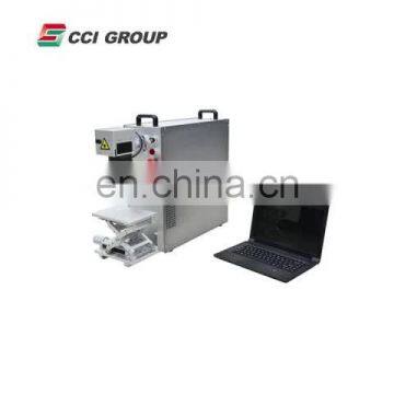 10w 20w 30w 50w new condition high quality mini fiber metal laser marking machine with rotary device for sale