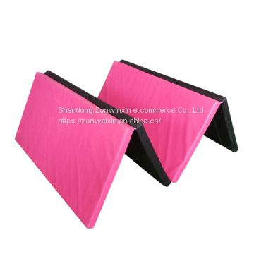 Four folding gymnastic landing mat for fitness body building
