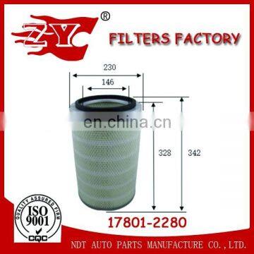 17801-2280/17801-2070/17801-3410/17801-3500/17902-1020/17801-2560 Air filter for Toyota Hino Truck