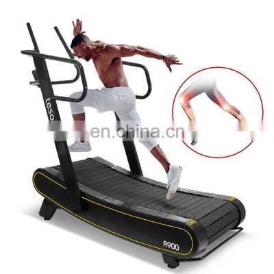 Curved treadmill & air runner non-motorized running machine gym equipment woodway low noise high quality Fitness