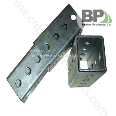 Road Galvanized Punched Square Sign Posts