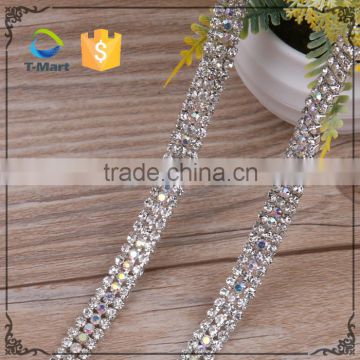 Wholesale crystal glass stone clothes rhinestone decorative chain