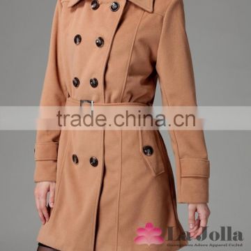2016 Fashion winter cheap sale women long jacket wool coat OL KoreanDC-199C