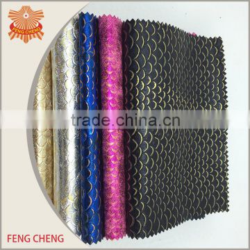 New style color embossed snake skin pu leather