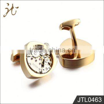 2015 New Product Circular Watch Mechanism Cufflinks