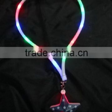 Fashion light up necklace star shape pendant necklace